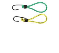 Abaodam 10Pcs Elastic Tent Fixing Cord with Buckle and Hook, Outdoor Camping Rope Straps for Tent Guy Lines, Sturdy Elastic Pull Rope Accessories for Hiking and Camping Gear Random Color