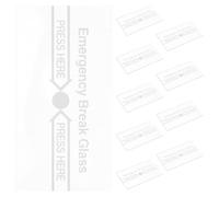 Abaodam 10pcs Fire Alarm Manual Switch Replacement Glass Cover, High Temperature Resistant Fire Safety Break Glass Panel for Emergency Call Point Use Indoors and Outdoors