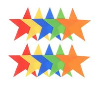 Abaodam 10pcs Flat Star Shaped Agility Markers for Sports Training Tennis Court Football Basketball Flat Surface Cones with Weather Resistant Design for Exercise Drills School Activities
