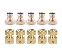 Abaodam 10pcs Garden Hose Connector Set Quick Connect Fittings for Garden Hoses Made of Sturdy Aluminum Alloy Easy to Use for Outdoor Gardening