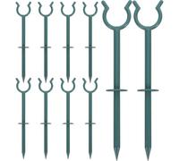 Abaodam 10pcs Garden Hose Guide Stakes Ergonomic Plastic Hose Holders 19x3.5x2.5cm for Garden Prevents Dragging on Gravel Surfaces and Flower Beds Outdoor Use