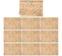 Abaodam 10pcs Gift Wrapping Paper Decorative Paper Vintage World Map Design Convenient Folding for Parties and Events Flower Bouquet Book Wrapping