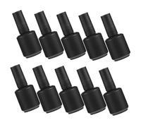 Abaodam 10pcs Glass Empty Nail Polish Containers 15ml Leak-proof Covered Nail Gel Bottles Refillable for Travel Grooming on The Go