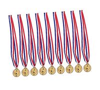 Abaodam 10Pcs Gold Medals for Sports Awards for Competitions Party Favors and Classroom Ceremonies Durable Keepsake Trophies