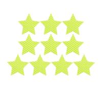Abaodam 10Pcs Green Star Reflective Warning Stickers for Cars, Glow-in-The-Dark Anti-Collision Decals, Night Visibility Safety Strips for Car Doors and Bicycles