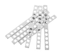 Abaodam 10pcs Guitar Pickup Spacer Bars Metal 10 Holes 6-string 5.2mm Width Silver Pickup Height Calibration Alignment for Electric Guitar DIY Installation Music Composition
