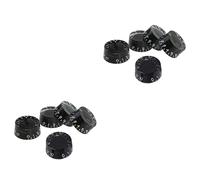 Abaodam 10pcs Guitar Tone Knobs Replacement Parts for Electric Guitar Black Switch Cap Sturdy Control Knobs