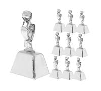 Abaodam 10pcs High Sensitivity Metal Fishing Rod Bells for Sea Fishing Loud Bite Alarm for Night and Noisy Environments Iron Construction Precision Alert for Boat Rods