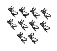 Abaodam 10pcs Iron Collar Clip for Lavalier Microphone Replacement Microphone Clips Holders Mic Tie for Speech Performance and Stage Use