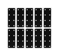 Abaodam 10pcs Iron Flat Straight Brace Repair Fixing Bracket with Rust Resistance for Reinforced Furniture and Wooden Tables, Heavy Duty Joining Plate Connector