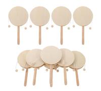 Abaodam 10pcs Kid Monkey Drum: Unfinished Wood Toys Wooden Rattle Drum DIY Painting Craft Wooden Shaking Toys Mini Percussion Instrunment For Kids