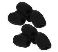 Abaodam 10pcs Lapel Microphone Sponge Covers 40x30x15mm Mic Windproof Protective Soft Covers for Headset and Conference Microphones