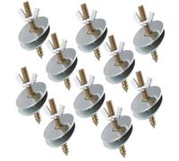 Abaodam 10pcs M5x50mm Double-head Bird Cage Screws with Washers for Hamster Springboard Fixing, Metal Pet Cage Fix Parts for Bird Perch Stand and Breeding Box Accessories