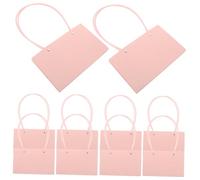 Abaodam 10pcs Macaron Flower Wrapping Paper Bags Large Pink Bag Floral Party Floral Packaging