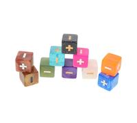 Abaodam 10Pcs Math Teaching Dice Educational Arithmetic Sign Cubes for Learning Addition and Subtraction Fun Classroom Random Color