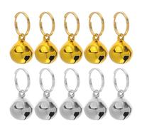 Abaodam 10pcs Metal Pet Collar Bells for Kitten and Pet with Easy Attachment Universal Fit and Outdoors Keychain Jingle Pendant for Tracking and Anti-lost