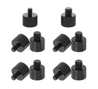 Abaodam 10Pcs Microphone Stand Screw Adapter Set 5/8 to 1/4 5/8 to 3/8 Thread Converter Knurled Mic Mount Nut Compatible with Mic Tripod for Recording and Streaming