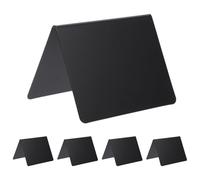 Abaodam 10pcs Mini Black Acrylic Chalkboard Sign Boards Reusable Lightweight Double-Sided Desktop Message Memo Boards for Restaurant Or Office Use