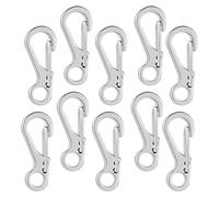 Abaodam 10Pcs Mini Metal Quick Release Key Hangers Portable Zinc Alloy Snap Hooks for Keys Hiking Camping and Travel Stylish Keychain Clips for Easy Attachment and Removal
