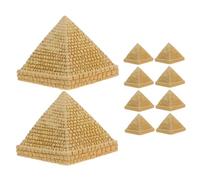 Abaodam 10pcs Mini Resin Pyramid Models Decorative Ancient Egypt Figurines for Kids Egyptian Themed Parties and Home Decor