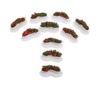 Abaodam 10pcs Miniature Dollhouse Furniture Creative Simulated Flower Bed Park Benches Lightweight Portable Mini Garden Accessories for Sandbox Shopping Centers Public Rest Areas