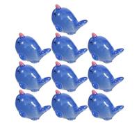 Abaodam 10pcs Miniature Whale Figurines Tiny Resin Ocean Animals Blue Mini Figurine Cake Decoration Comfortable to Touch Versatile Design for Succulent Planter Or Moss