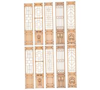 Abaodam 10pcs Miniature Wooden Screen Model for Dollhouse Decoration Vintage Chinese Style Room Divider Accessories for DIY Crafts and Photography Props