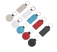Abaodam 10pcs Multi-purpose Pu Keyring Pendant with Glitter Finish, Stylish Bag Hanging Decoration and Excellent Texture, for Keychains Or Gift for Friends Random Color