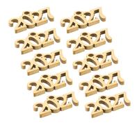 Abaodam 10pcs Number Pendant Charm for Jewelry Making and Graduation Accessories, Lightweight Stainless Steel Metallic Luster and Smooth Edges, Stackable Mini Gold Charm Large Hole