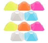 Abaodam 10pcs Octagonal Soccer and Basketball Training Cones Set, Lightweight Pe Plastic Field Markers for Multi-sport Outdoor Agility Drills and Speed Practice