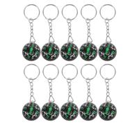 Abaodam 10Pcs Outdoor Navigation Ball Compass Keychain, Spherical Mini Travel Gadget Compass Keyring for Hiking Camping Accessories