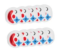Abaodam 10pcs Painted Wooden Clown Face Beads for Jewelry Making Craft Supplies DIY Bracelet Earrings Handicraft Beads for Creative Projects and Crafting