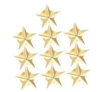 Abaodam 10pcs Pentagram Star Badge Pins Alloy Star Lapel Pins Veterans Day for Men and Women Decorative Costume Accessories