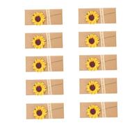 Abaodam 10pcs Perfume Packing Box Paper Holder with Sunflower Pattern 8.7x5.5x2.8cm Delicate Lipstick Case Paper Boxes for Wedding and Cosmetic Storage