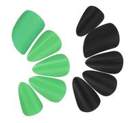 Abaodam 10pcs Pipa Finger Picks Protective Nail Covers Ergonomic Comfortable Fit for Adults Music Classes Professional Green Black Large Accessories