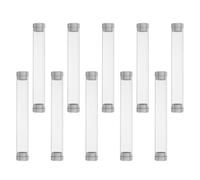 Abaodam 10pcs Plastic Cylindrical Storage Tubes with Caps for Eyelash Tweezers and Clips, Portable Eyelash Tool Organizer Case for Home Use and Nail Salons, Individual Protection for Tools
