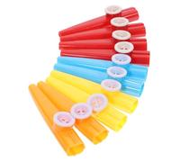 Abaodam 10pcs Plastic Kazoos Multipack for Adults Portable Musical Instruments with Bright Colors Easy to Carry and Play for Guitar Ukulele Violin Piano Accompaniment and Random Color