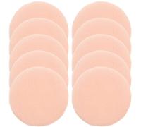Abaodam 10pcs Pure Cotton Powder Puff round Soft Face Makeup Tool Delicate Gentle for Skin Cosmetic Loose Powder Puff for Daily Beauty Use