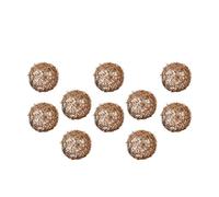 Abaodam 10pcs Rattan Decorative Balls Hanging Decorations Brown Wear Resistant Ornaments for Cafe Door Room Pendant Suitable for Wedding and Kindergarten Decor