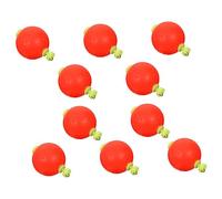 Abaodam 10Pcs Red Large Drift Fishing Floats Eva Foam Durable Sea Fishing Bobbers with Bright Tails for Enhanced Visibility and Accurate Bite Detection