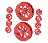 Abaodam 10Pcs Red Plastic Water Fountain Wheels DIY Rotating Micro Water Wheel Accessories for Indoor Outdoor Fish Tank Garden Tabletop Decor