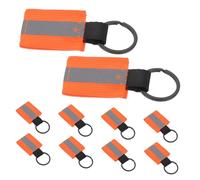 Abaodam 10pcs Reflective Keychain Tag Pulls Reflectors Pendants Keychains Holder for Cute Keychain Reflective Backpack Accessories Reflective Backpack Pendant Aluminum