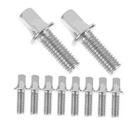 Abaodam 10pcs Replacement Drum Screws Silver-plated Iron M6 Fine Polishing Drum Accessories for Professional Drummers and Beginners