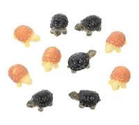 Abaodam 10pcs Resin Mini Turtle Ornaments with Vivid and Lifelike Appearance, Assorted Colour Micro Landscape Decorations for Garden and Living Space