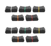 Abaodam 10pcs Rubber Fader Slider Caps Set 25x12x8mm with Black White Black Red Yellow Orange Green for Dj Mixer Console and Audio Control Surface