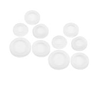 Abaodam 10Pcs Rubber Piggy Bank Stoppers White Round Plugs for Savings Box Mixed Secure Coin Closure Easy to Install and Clean Versatile for Various Money Banks