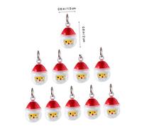 Abaodam 10Pcs Santa Claus Shape Pet Bells Durable Pendant with Excellent Jingle Sound for Pets Christmas Accessories