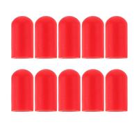 Abaodam 10pcs Silicone Drum Stick Covers Drumstick Practice Tip Mute for Silent Drums Red Drumstick Headcover