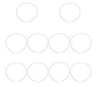 Abaodam 10pcs Silver Hanging Chains with Snap Clips and Hooks for Signboards, Picture Hangers, Garden Plant Hangers, Bird Feeders, Wind Chimes, Lanterns - 50cm Length for Indoor