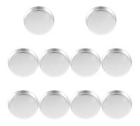 Abaodam 10pcs Small Eyeshadow Pan Empty Eyeshadow Case 0.5g Aluminum Reusable Lightweight Stylish Makeup Powder Sample Container for DIY Women